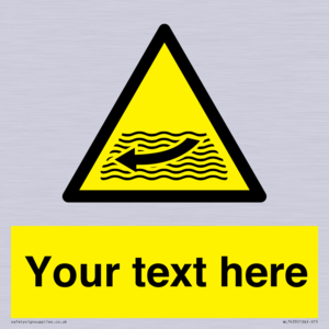 Custom Warning strong river flows